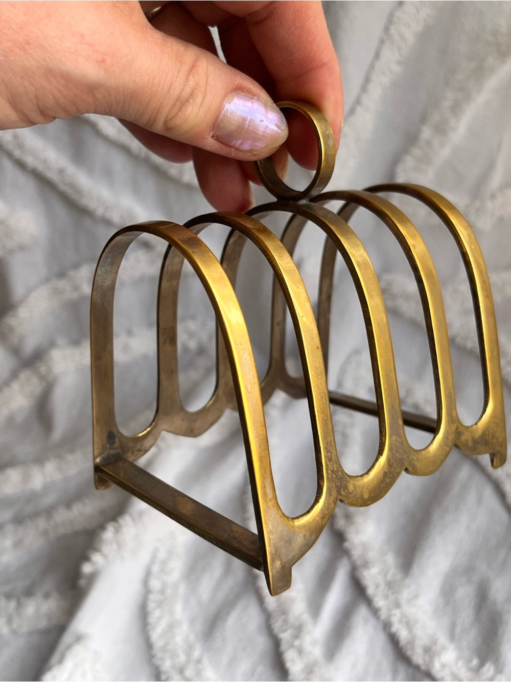 Antique Brass Toast Rack - Picture 2 of 6